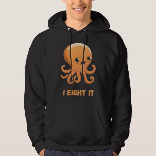 I Eight It Octopus Squid Coral Tentacles Calamar   パーカ (正面)