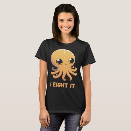 I Eight It Octopus Squid Coral Tentacles Calamar   Tシャツ (正面フル)