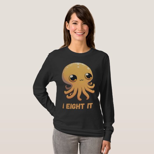 I Eight It Octopus Squid Coral Tentacles Calamar   Tシャツ (正面フル)