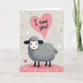 I Ewe You Funny Sheep Love Card カード (正面)