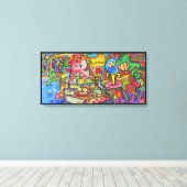 I Exist By Squid Fear City (2.5) キャンバスプリント (インサイチュ (ウッドフロア))