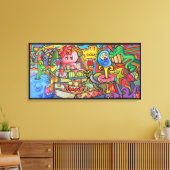 I Exist By Squid Fear City (2.5) キャンバスプリント (インサイチュ (リビング))