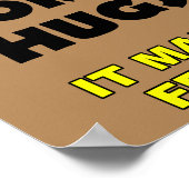 I Fart For Hugsのポスタおもしろいーサイン ポスター (角)