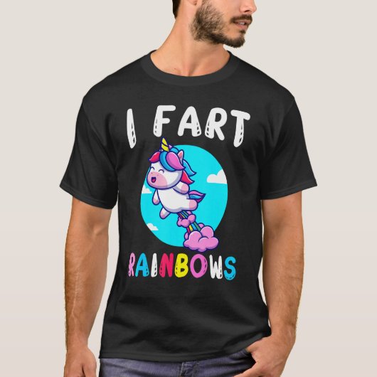 I Fart Rainbows Like Unicorns Internal Gas Fart Tシャツ (正面)
