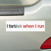 I FARTlekおもしろい Iの場合は©バ走ンパステッカー バンパーステッカー (車上)