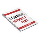 I FARTlek when I © - FARTlekおもしろいタイポグラフィ ノートブック (右側)