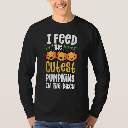 I Feed The Cutest Pumpkins In The Patch Lunch Lady Tシャツ (正面)