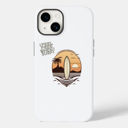 i feel free when i surf  Case-Mate iPhoneケース (裏面)
