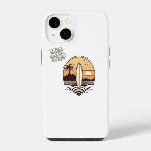 i feel free when i surf iPhoneケース (裏面)