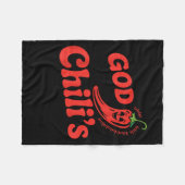 I Feel God In This Chili S Tonight.  フリースブランケット (正面(横))