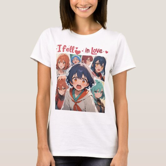 i feel in love anime t-shirt tシャツ (正面)