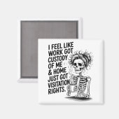 I Feel Like Work Got Custody Of Me & Home Funn マグネット (正面/裏面)