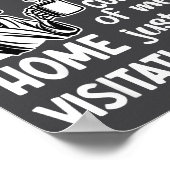 I Feel Like Work Got Custody Of Me Skull Funny Say ポスター (角)