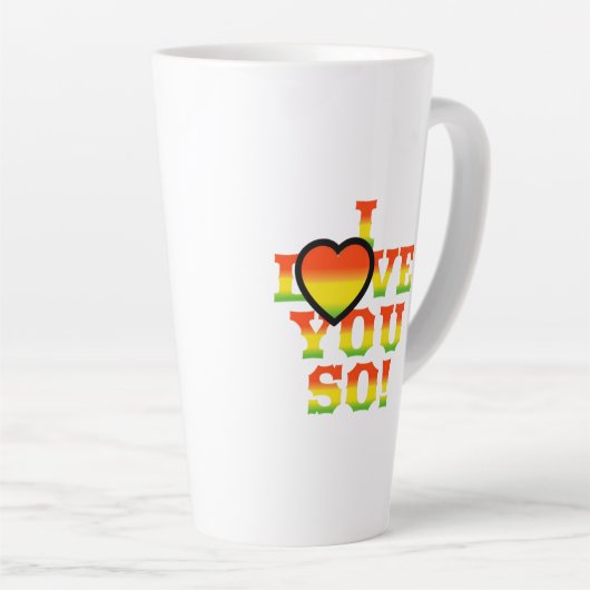 I FEEL LOVE FOR YOU カフェラテマグ (右アングル)