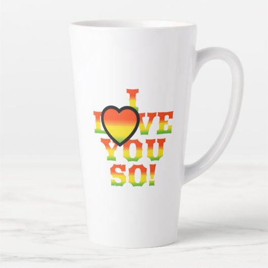 I FEEL LOVE FOR YOU カフェラテマグ (右)