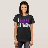 i fight and i won pancreatic cancer warrior tシャツ (正面フル)