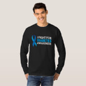 I Fight For Diabetes Awareness Tシャツ (正面フル)