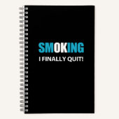 I Finally やめ - ストップ喫煙報酬 ノートブック (正面)