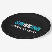 I Finally やめ - ストップ喫煙報酬 ペーパープレート (アングル)