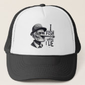 I Fish Therefore I Lie Cap キャップ (正面)