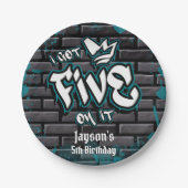 I Five on 得 it – ボーイファイブ誕生日紙プレート ペーパープレート (正面)