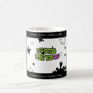 I Fix Nothing. I Let Him Go | Bold Minimal Quote M コーヒーマグカップ