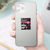 I Flocking Love My Newお尻新しいお尻交換 シール (スマートフォン)