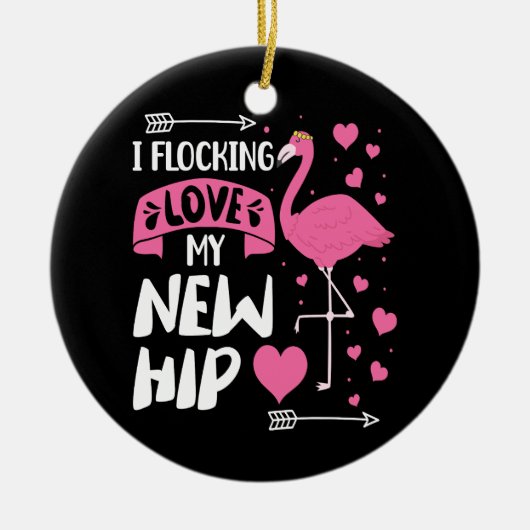 I Flocking Love My Newお尻新しいお尻交換 セラミックオーナメント (正面)