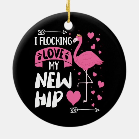 I Flocking Love My Newお尻新しいお尻交換 セラミックオーナメント (裏面)
