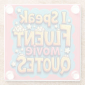 I Fluent話 Movie引用文レトロポップ・アートのアート ガラスコースター (裏面)