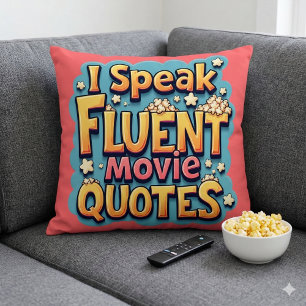 I Fluent話 Movie引用文レトロポップ・アートのアート クッション