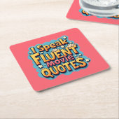 I Fluent話 Movie引用文レトロポップ・アートのアート スクエアペーパーコースター (アングル)