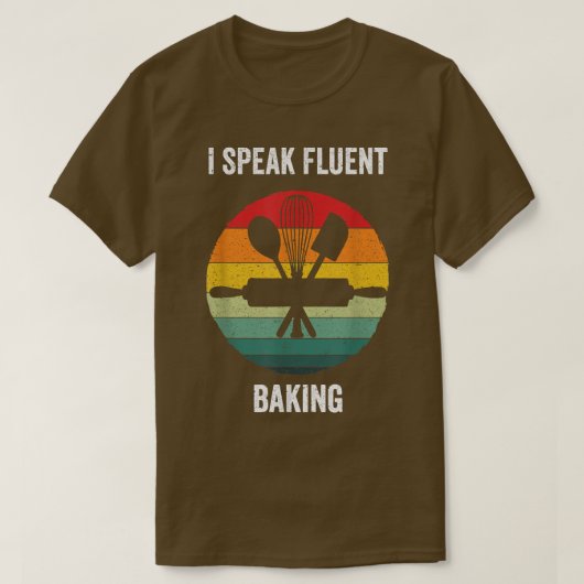 I Fluent 話ベーキングヴィンテージ調理師 Tシャツ (デザイン正面)