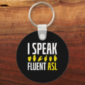 I Fluent 話 ASLおもしろいろう認識度 キーホルダー (正面)