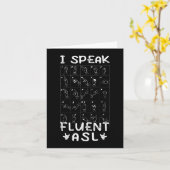 I fluent 話 ASL – 手話盲ろう認識度 カード (黄色い花)