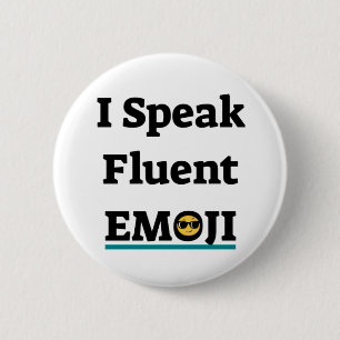 I Fluent 話 Emoji 缶バッジ