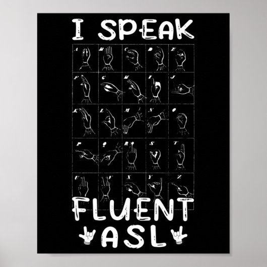 I Fluent Asl -話手話ろう認識度 ポスター (正面)