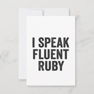I Fluent Ruby話ギークプおもしろいログコーダ サンキューカード