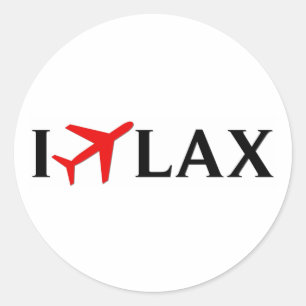 I Fly LAX -ロサンゼルス国際的空港 ラウンドシール