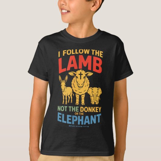 I Follow The Lamb Not The Or The Elephant Christia Tシャツ (正面)