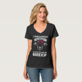 I followed my heart and it led me to sheep sheeps tシャツ (正面フル)