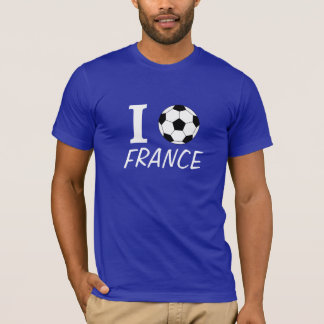 I football (love) France – カスタマイズ可能 Tシャツ