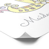 I for Imogen initial doodle art name meaning ポスター (角)