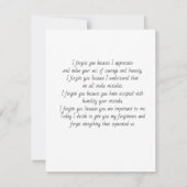 i forgive you  招待状 (裏面)