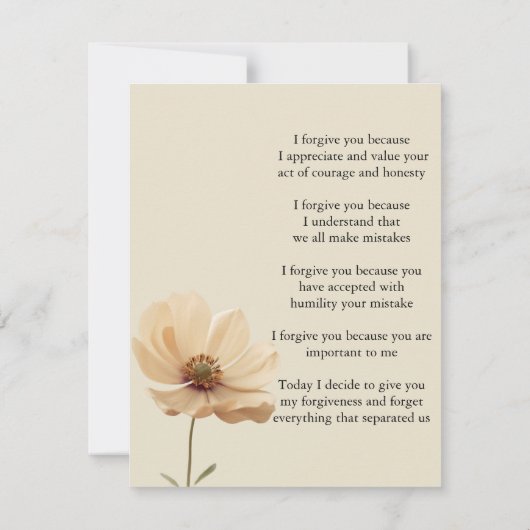 i forgive you flower 招待状 (裏面)