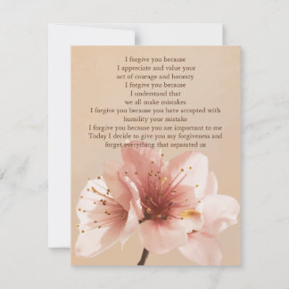 i forgive you flower 招待状