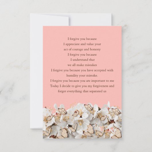 i forgive you flower butterfly 招待状 (裏面)