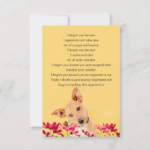 i forgive you flower dog 招待状 (裏面)