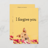 i forgive you flower dog 招待状 (正面/裏面)
