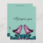 i forgive you rainbow butterfly 招待状 (正面/裏面)